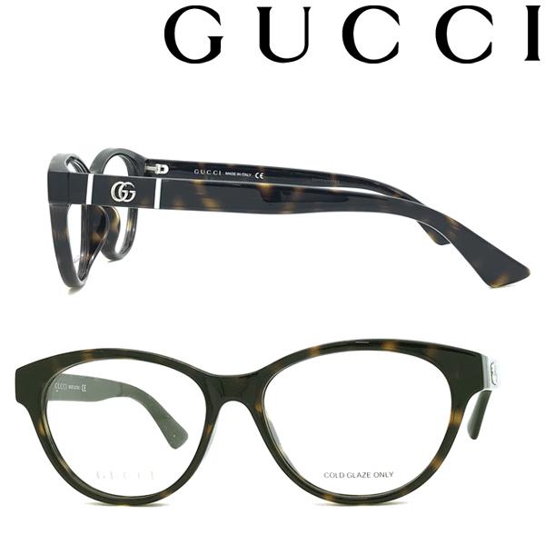 GUCCI グッチ メガネフレーム ブランド マーブルブラウン 眼鏡 GUC-GG-0766OA-0...