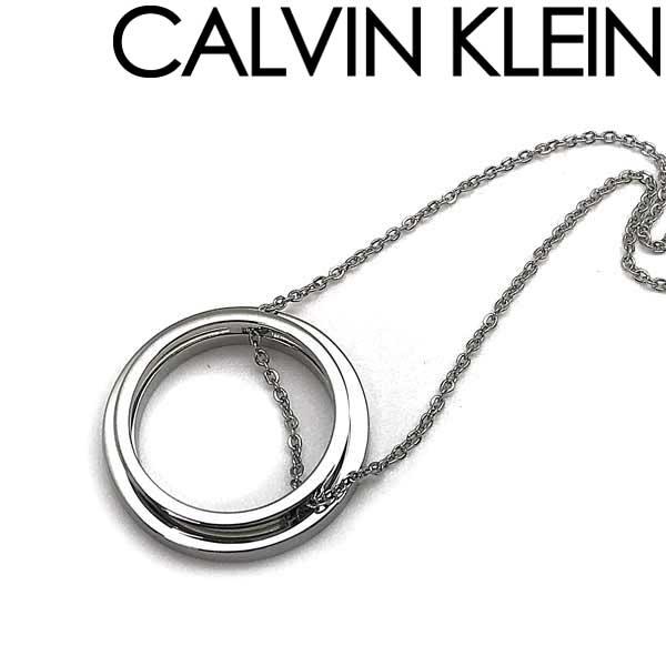 CALVIN KLEIN カルバンクライン ネックレス ブランド シルバー×マットシルバー リング型...