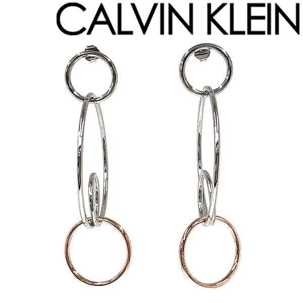 CALVIN KLEIN カルバンクライン シルバー×ピンクゴールド ピアス KJ9PPE20010...