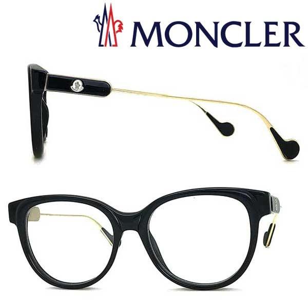 MONCLER メガネフレーム ブランド モンクレール メンズ&amp;レディース ブラック 眼鏡 ML-5...