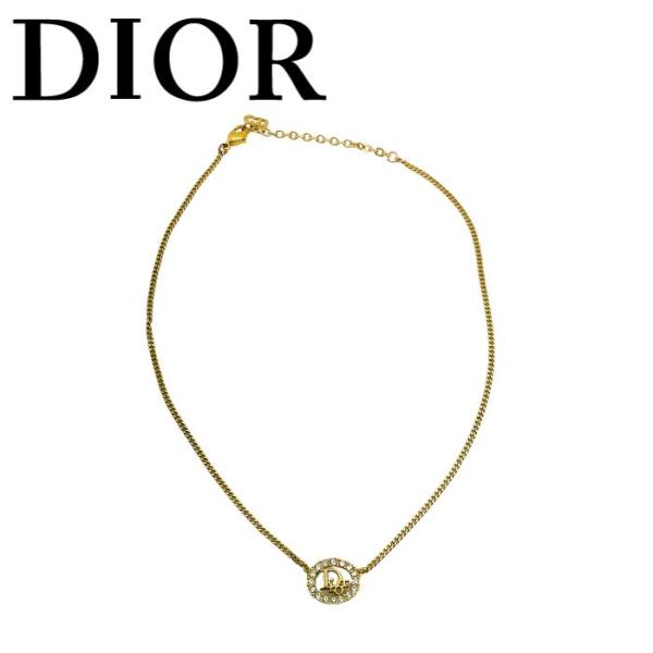 【中古】Christian Dior クリスチャン ディオール ネックレス【ほぼ新品】ゴールド ライ...