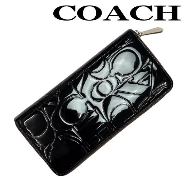 【中古】【非常に良い】COACH 長財布 ブランド コーチ ジップ 小銭入れあり ブラック r-co...