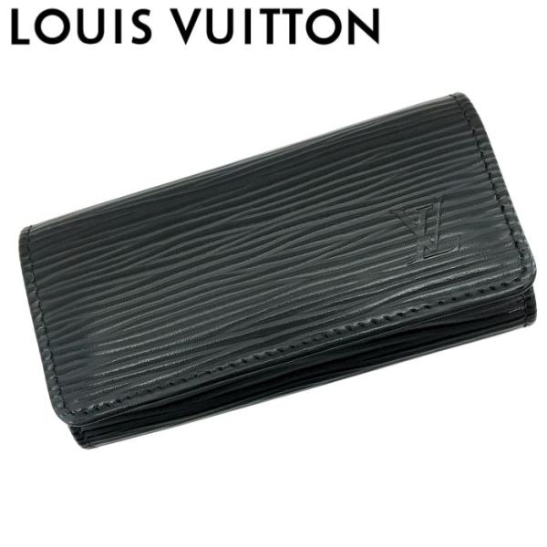 【中古】LOUIS VUITTON ルイヴィトン キーケース 6連【ほぼ新品】ブラックM63812 ...