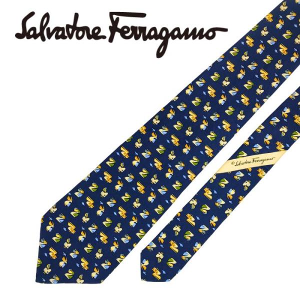 【中古】Salvatore Ferragamo サルバトーレフェラガモ ネクタイ【非常に良い】9.5...