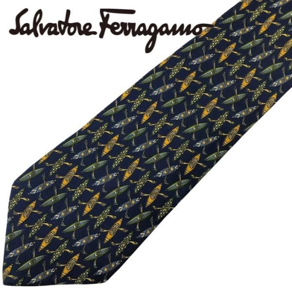 【中古】Salvatore Ferragamo サルバトーレフェラガモ ネクタイ【やや傷や使用感あり...