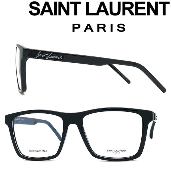 SAINT LAURENT PARIS メガネフレーム ブランド サンローランパリ ブラック メガネ...