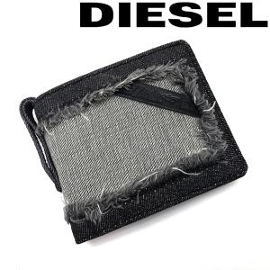 DIESEL ディーゼル 財布 ブランド 二つ折り ブラックデニム X08799-P4653-T8013の商品画像