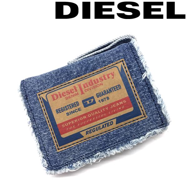 DIESEL 財布 ブランド 二つ折り ブルーデニム X08801-P4654-H1940 ディーゼ...