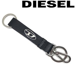 DIESEL ディーゼル キーホルダー ブランド キーリングBUSY-KEY ブラック X09019-P0685-T8013｜woodnet