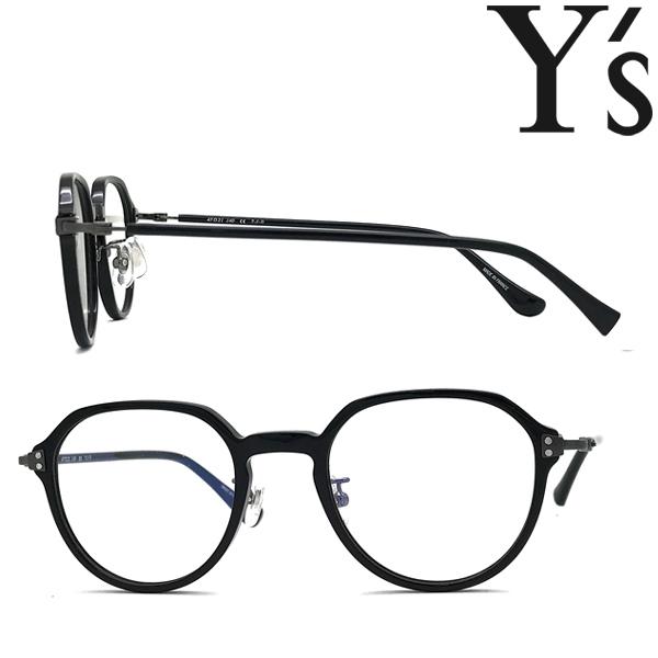 Y&apos;s ワイズ メガネフレーム ブランド ブラック 眼鏡 YS-81-0013-01