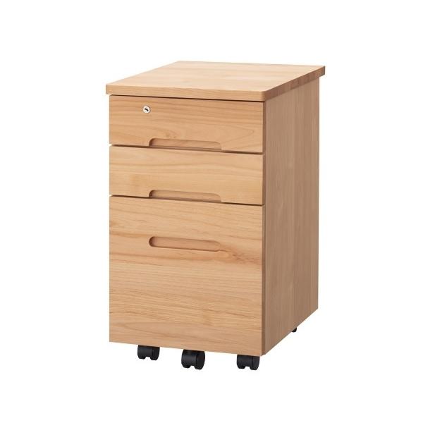 堀田木工　共通袖薄型　2012・3000　学習机 アルダー材 オイル仕上げ  袖箱　袖ワゴン ウィン...