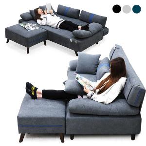 ソファーベッド ファブリック 3人掛け カウチソファ 左カウチ 右カウチ