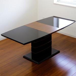 ダイニングテーブル ガラステーブル 伸縮 伸長式 エクステンション テーブル おしゃれ