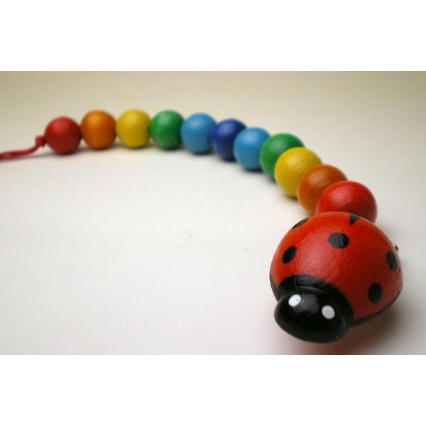 ケーファー社　おしゃぶりクリップ・てんとう虫のストラップ