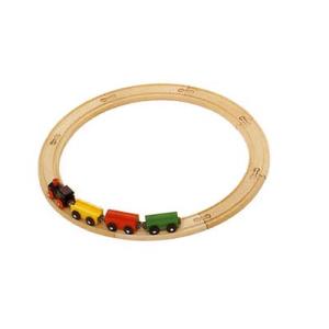 ミッキィ(micki)社　木製レール汽車サークルセット(小)9600