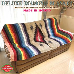 ビンテージ40's50's○メキシカンラグ約222cm × 約160cm○240911m1-rug