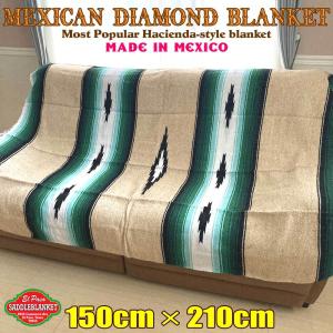 エルパソ サドルブランケット El Paso SADDLEBLANKET ネイティブ柄 メキシカン ダイヤモンドブランケット (Gタイプ) 150cm×210cm 手織り メキシコ製 ラグ｜woodwayfurniture