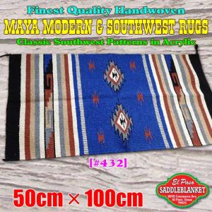 ビンテージ40's50's○メキシカンラグ約222cm × 約160cm○240911m1-rug