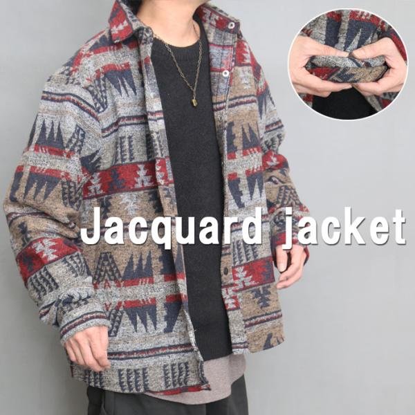 ネイティブ柄ジャケット ジャケット ネイティブ柄 メンズ アウター ライトアウター シャツジャケット...