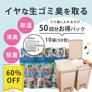 ゴミ箱 消臭 消臭剤 生ゴミ オムツ 臭い消し 除湿剤 防カビ おむつ ペール 介護 福袋 アウトレット 在庫限り 天然由来 防カビシリカ 5包×10袋 天然由来 公式　