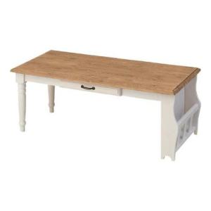 センターテーブル ローテーブル リビングテーブル 幅105cm ホワイト 白 木製｜woodylife