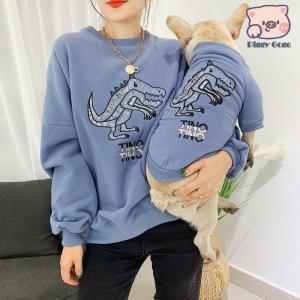 ペットとお揃いの服 犬 ペアルック 飼い主 犬とお揃いの服 飼い主とお揃い服 秋冬服フード付き厚手パーカー/ドッグウェア/犬/猫とオーナーがペアルック出来る