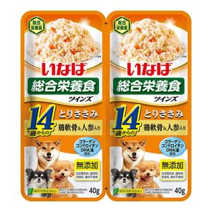 いなば　ツインズ　１４歳からのとりささみ　鶏軟骨・人参入り　８０ｇ（４０ｇ×２パック）