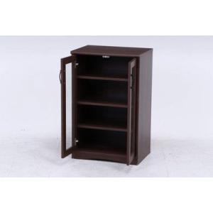 ブラウン 食器棚 ミニ食器棚 低い 低い 扉付 本棚 おしゃれ 茶色 扉付き 茶色 扉付き ミニ 北欧 Kag Woods オンライン限定商品