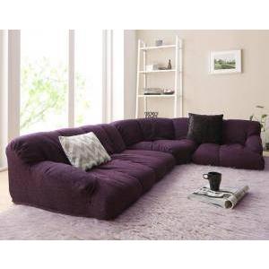 コーナーソファーL字 l型 ふかふか カウチ ( ローバック 4人掛け 大人数 1P+2P+右コーナ...