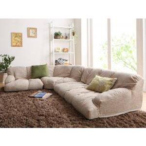 コーナーソファーL字 l型 ふかふか カウチ ( ローバック 4人掛け 大人数 1P+2P+左コーナ...