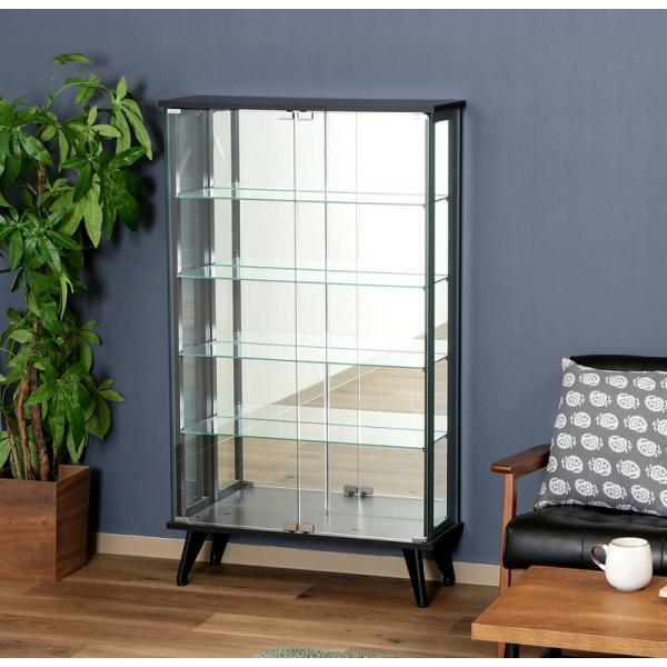 コレクションケース キャビネット ガラス ショーケース アンティーク 薄型 フィギュア ディスプレイ...