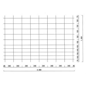 イノシシ・害獣侵入防止溶接金網柵（亜鉛メッキ鉄線）　　3.2×1300×2000　（５枚セット）