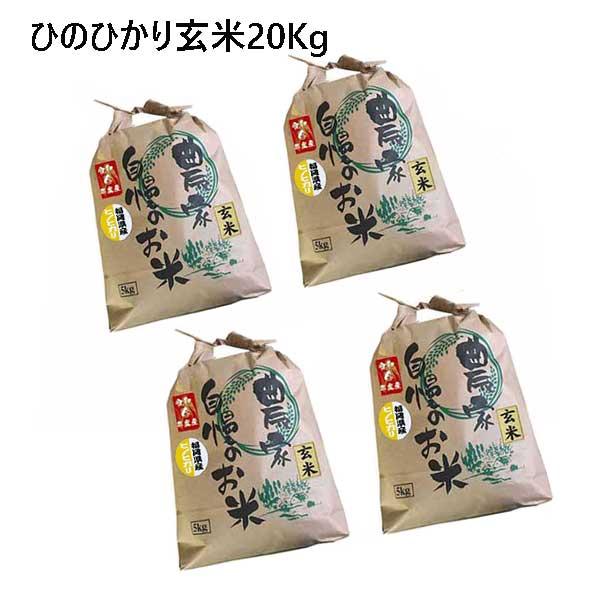 [ 玄米 ] [ ひのひかり ] [ 20kg (5kg×4袋) ]  令和5年産  福岡県産  農...