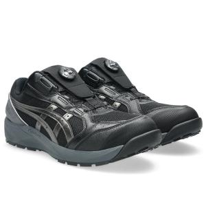 asics CP229 BOA アシックス 安全靴 ワイヤー セーフティシューズ ワーキングシューズ ダイヤル式 ローカット 黒 ブラック×ガンメタル 1273A123.001