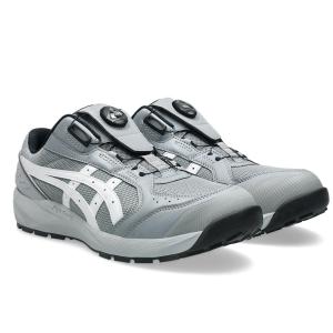 asics CP229 BOA アシックス 安全靴 ワイヤー セーフティシューズ ワーキングシューズ ダイヤル式 ローカット グレー 白 グラベル×ホワイト 1273A123.020