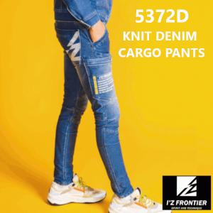アイズフロンティア　デニム　作業着　ハイストレッチ３Dニットデニムカーゴパンツ　5372D