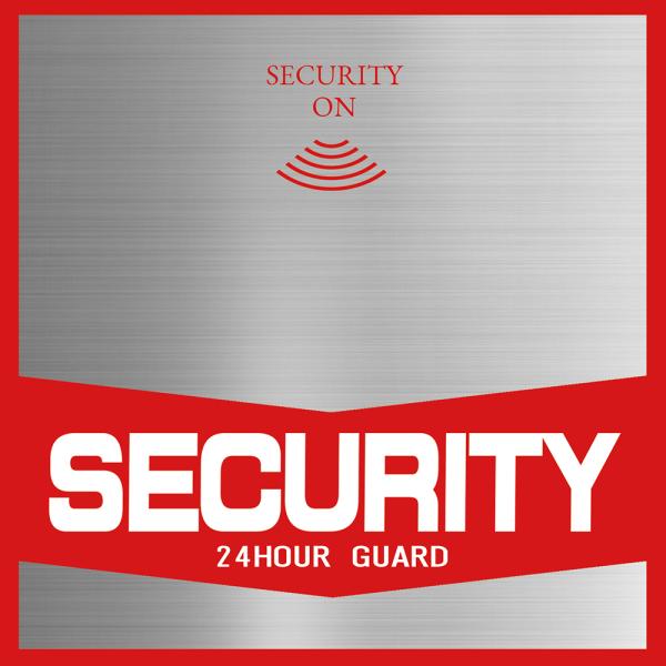 【DESIGNZ】ワーカー防犯ステッカー(屋外内用：耐光/耐水/耐候) セキュリティ防犯ステッカー ...