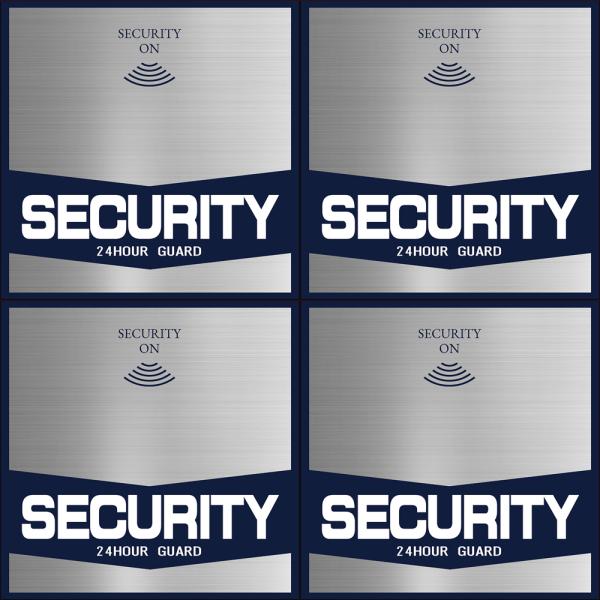 【DESIGNZ】ワーカー防犯ステッカー(屋外内用：耐光/耐水/耐候) セキュリティ防犯ステッカー ...