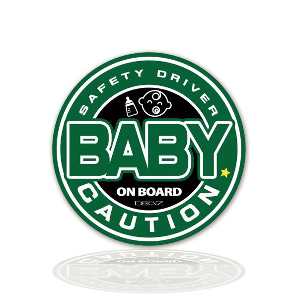 【DESIGNZ】ワーカーメッセージステッカー「BABY ON BOARD」 おしゃれ かっこいいス...