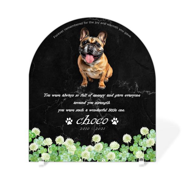 【ペットメモリアル】ペット位牌 犬 猫  名入れ おしゃれアクリルプレート オーダーメイド デザイナ...