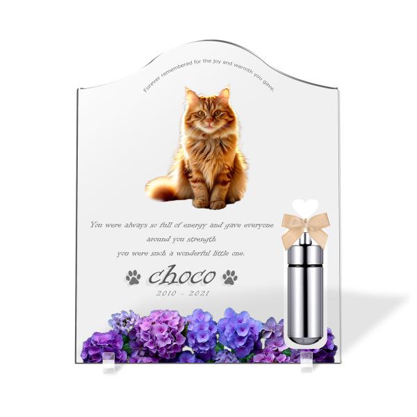 【ペットメモリアル】ペット位牌 犬 猫  名入れ おしゃれアクリルプレート オーダーメイド デザイナ...