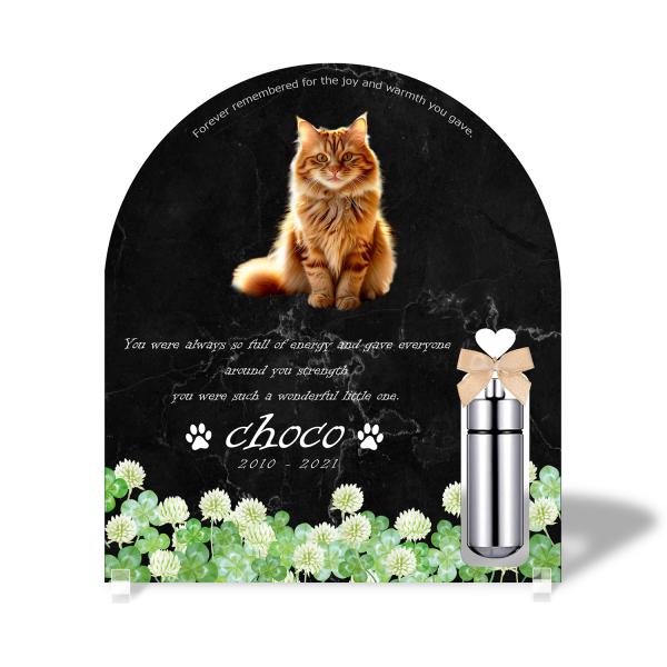 【ペットメモリアル】ペット位牌 犬 猫  名入れ おしゃれアクリルプレート オーダーメイド  日本製...