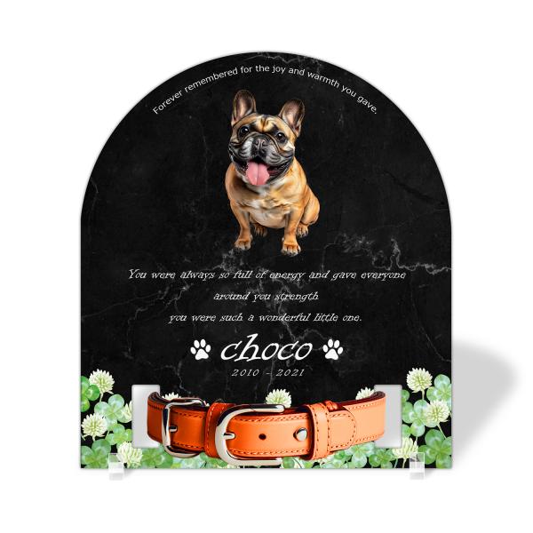 【ペットメモリアル】ペット位牌 犬 猫  名入れ おしゃれアクリルプレート オーダーメイド 日本製 ...