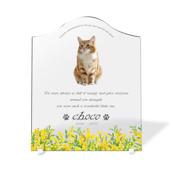 【ペットメモリアル】ペット位牌 犬 猫  名入れ おしゃれアクリルプレート オーダーメイド デザイナ...