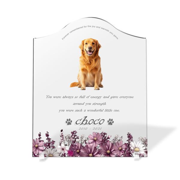 【ペットメモリアル】ペット位牌 犬 猫  名入れ おしゃれアクリルプレート オーダーメイド デザイナ...