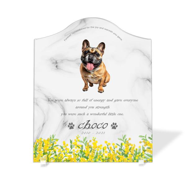 【ペットメモリアル】ペット位牌 犬 猫  名入れ おしゃれアクリルプレート オーダーメイド デザイナ...