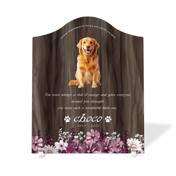 【ペットメモリアル】ペット位牌 犬 猫  名入れ おしゃれアクリルプレート オーダーメイド デザイナ...