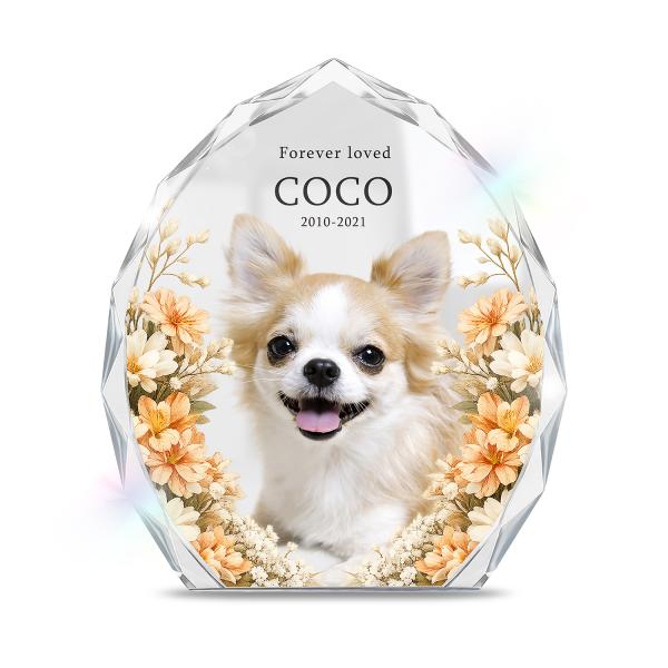 【メモリアルバース｜クリスタル位牌｜クレスタ】ペット位牌 ペット仏具 犬 猫  思い出 名入れ クリ...