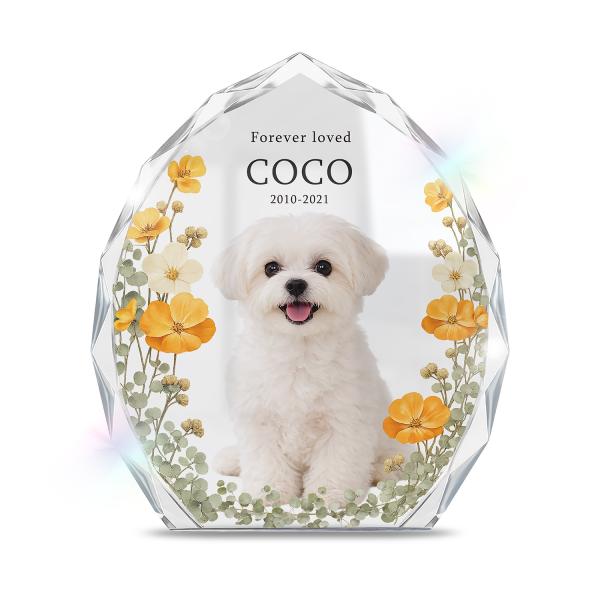 【メモリアルバース｜クリスタル位牌｜クレスタ】ペット位牌 ペット仏具 犬 猫  思い出 名入れ クリ...