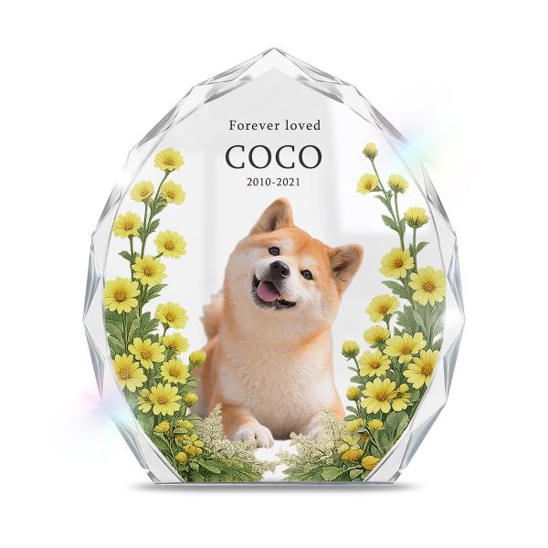 【メモリアルバース｜クリスタル位牌｜クレスタ】ペット位牌 ペット仏具 犬 猫  思い出 名入れ クリ...